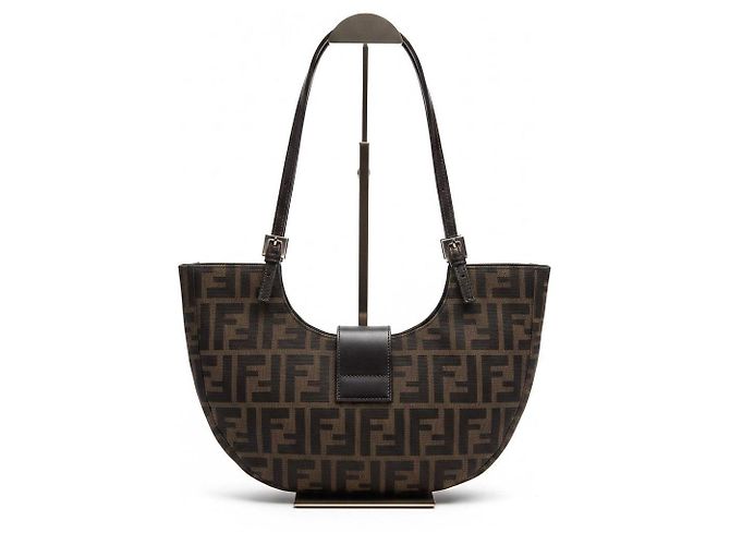 Borsa Hobo Fendi Zucca Marrone Monogramma - vista 9