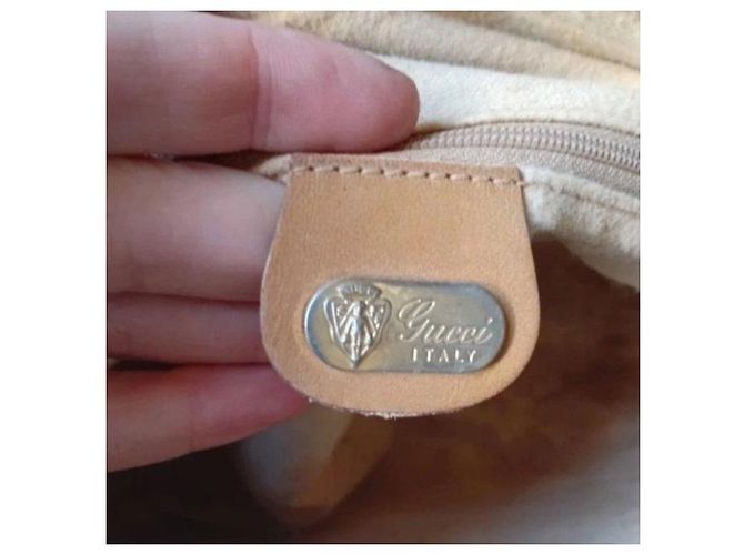 Borsa a Spalla Gucci Monogram Marrone Beige - vista 15
