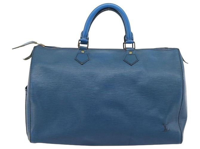 LOUIS VUITTON Borsa Epi Speedy 35 Toledo Blue M42995 LV Auth 185633 - vista 2
