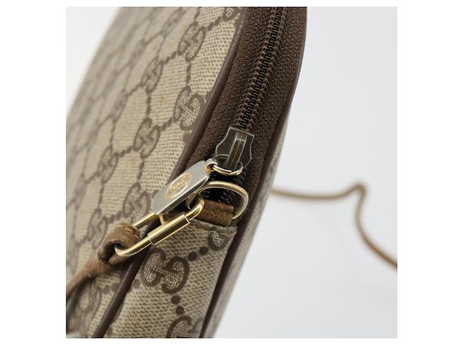 Borsa a Spalla GUCCI GG Supreme PVC Beige Oro 97 02 068 Auth BA13332 D'oro - vista 10