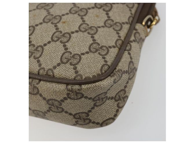 Borsa a Spalla GUCCI GG Supreme PVC Beige Oro 97 02 068 Auth BA13332 D'oro - vista 14