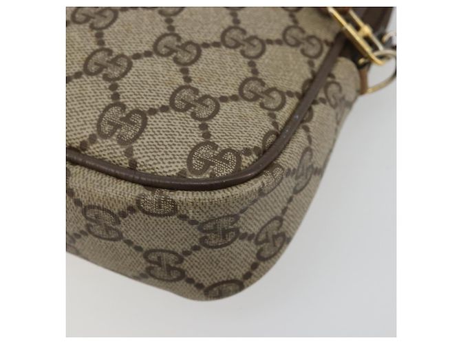Borsa a Spalla GUCCI GG Supreme PVC Beige Oro 97 02 068 Auth BA13332 D'oro - vista 16