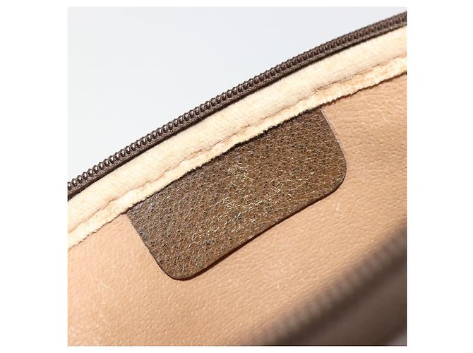 Borsa a Spalla GUCCI GG Supreme PVC Beige Oro 97 02 068 Auth BA13332 D'oro - vista 19