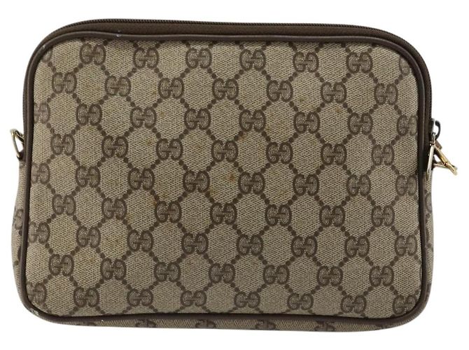 Borsa a Spalla GUCCI GG Supreme PVC Beige Oro 97 02 068 Auth BA13332 D'oro - vista 2