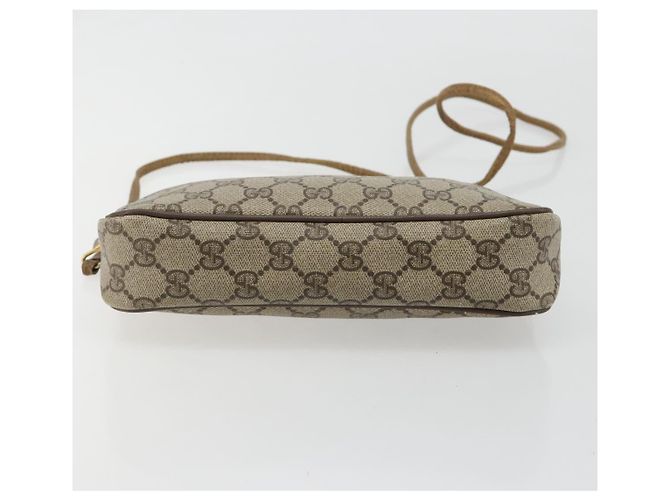 Borsa a Spalla GUCCI GG Supreme PVC Beige Oro 97 02 068 Auth BA13332 D'oro - vista 5