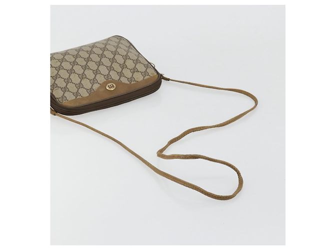 Borsa a Spalla GUCCI GG Supreme PVC Beige Oro 97 02 068 Auth BA13332 D'oro - vista 7
