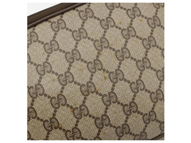 Borsa a Spalla GUCCI GG Supreme PVC Beige Oro 97 02 068 Auth BA13332 D'oro - vista 9