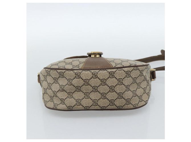 Borsa GUCCI GG Supreme Web Sherry Line in PVC Beige Oro 89 02 032 Auth 184796 D'oro - vista 5
