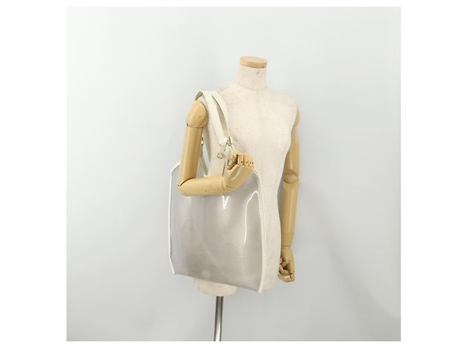 LOUIS VUITTON Epi Plage Lagoon Bay Tote Bag White Clear M92151 LV Auth 182775A Bianco - vista 23