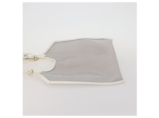 LOUIS VUITTON Epi Plage Lagoon Bay Tote Bag White Clear M92151 LV Auth 182775A Bianco - vista 4