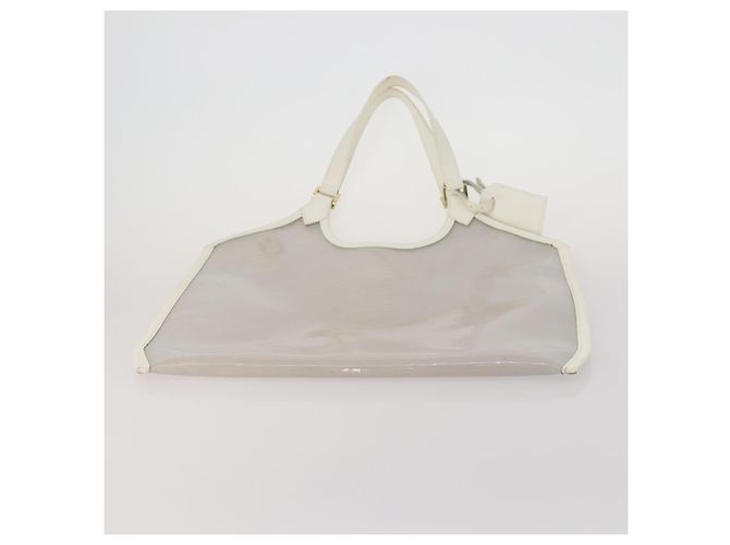 LOUIS VUITTON Epi Plage Lagoon Bay Tote Bag White Clear M92151 LV Auth 182775A Bianco - vista 5