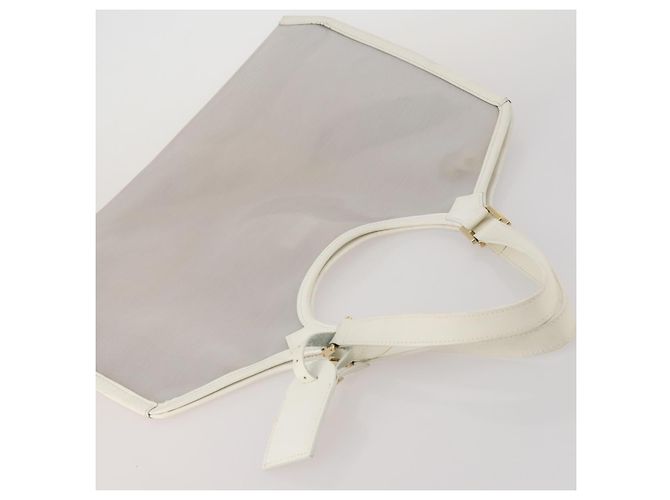 LOUIS VUITTON Epi Plage Lagoon Bay Tote Bag White Clear M92151 LV Auth 182775A Bianco - vista 6