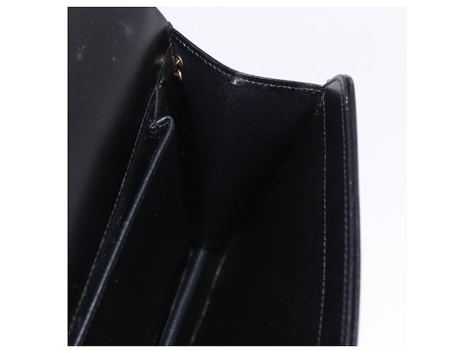 Borsa a tracolla con catena Christian Dior in pelle nera e oro Auth ep14757A Nero D'oro - vista 18