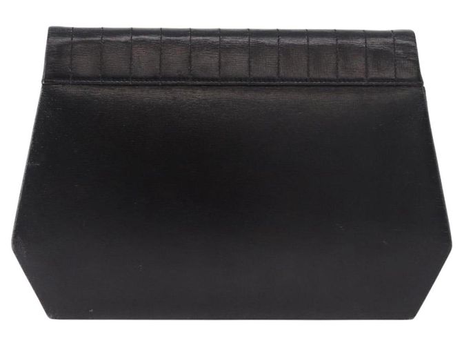 Borsa a tracolla con catena Christian Dior in pelle nera e oro Auth ep14757A Nero D'oro - vista 2