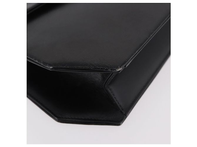 Borsa a tracolla con catena Christian Dior in pelle nera e oro Auth ep14757A Nero D'oro - vista 9