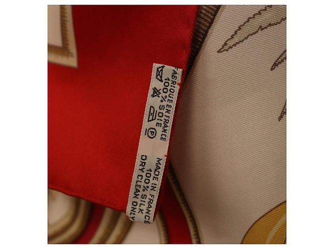 Hermès HERMES Carré 90 Schal "Caraibes" Seide Rot Authentisch BA13189M - Ansicht 11
