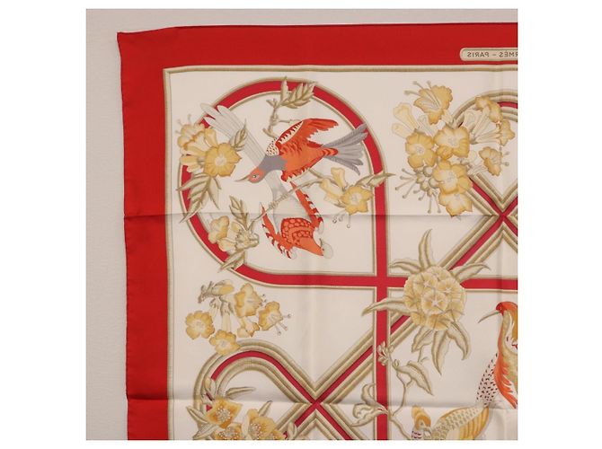 Hermès HERMES Carré 90 Schal "Caraibes" Seide Rot Authentisch BA13189M - Ansicht 15