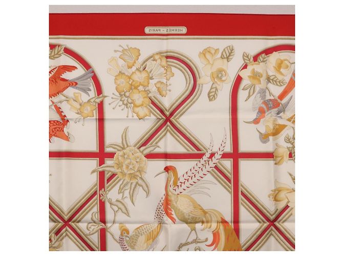 Hermès HERMES Carré 90 Schal "Caraibes" Seide Rot Authentisch BA13189M - Ansicht 16
