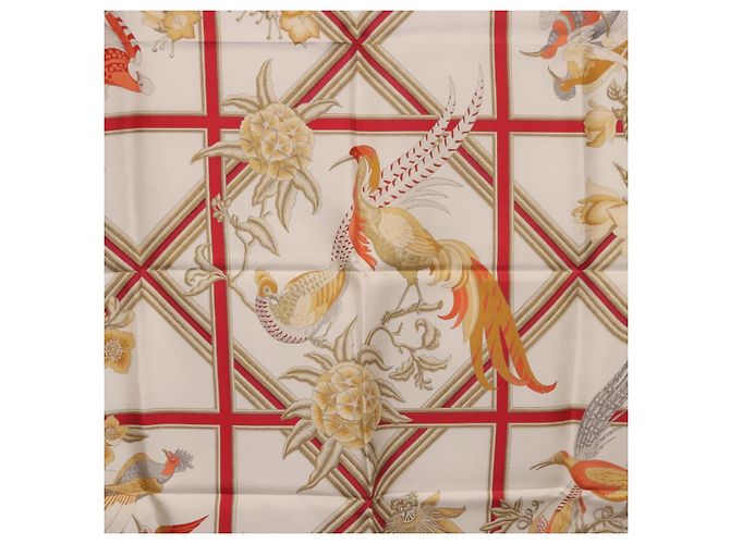 Hermès HERMES Carré 90 Schal "Caraibes" Seide Rot Authentisch BA13189M - Ansicht 19