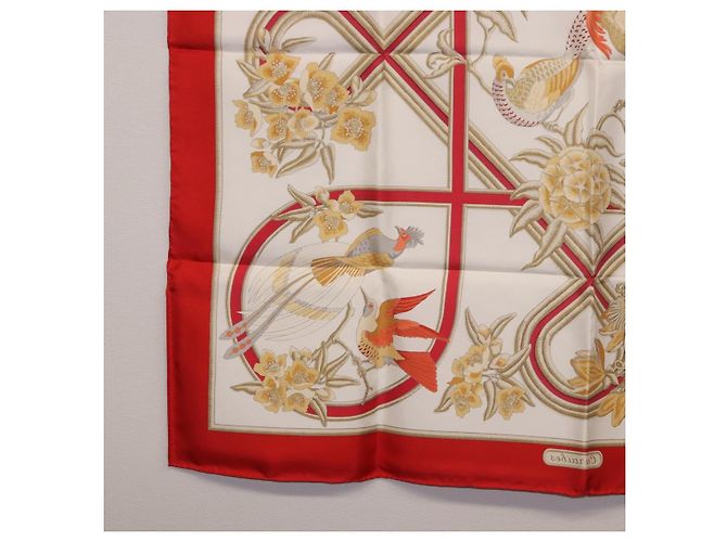 Hermès HERMES Carré 90 Schal "Caraibes" Seide Rot Authentisch BA13189M - Ansicht 21
