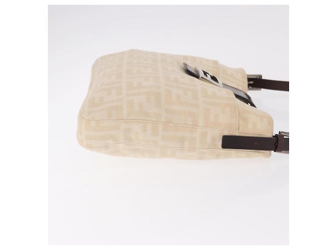 FENDI Zucca Canvas Mamma Baguette Shoulder Bag Beige Argento Autentica 184984SAV - vista 3