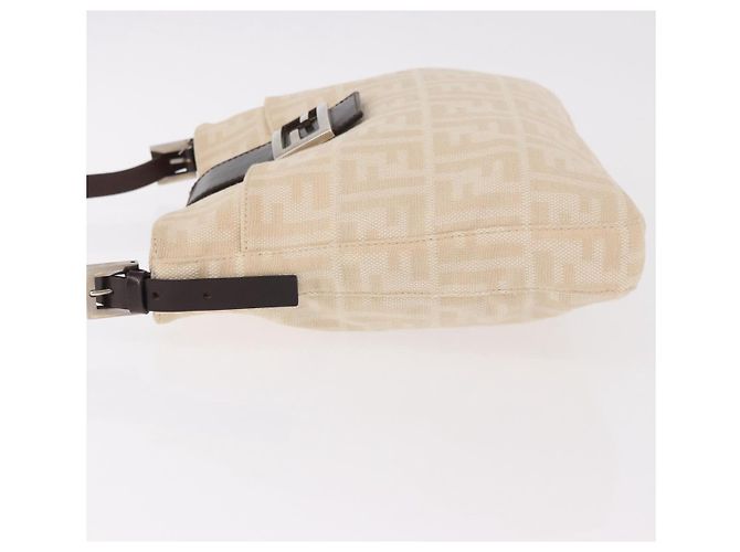 FENDI Zucca Canvas Mamma Baguette Shoulder Bag Beige Argento Autentica 184984SAV - vista 4