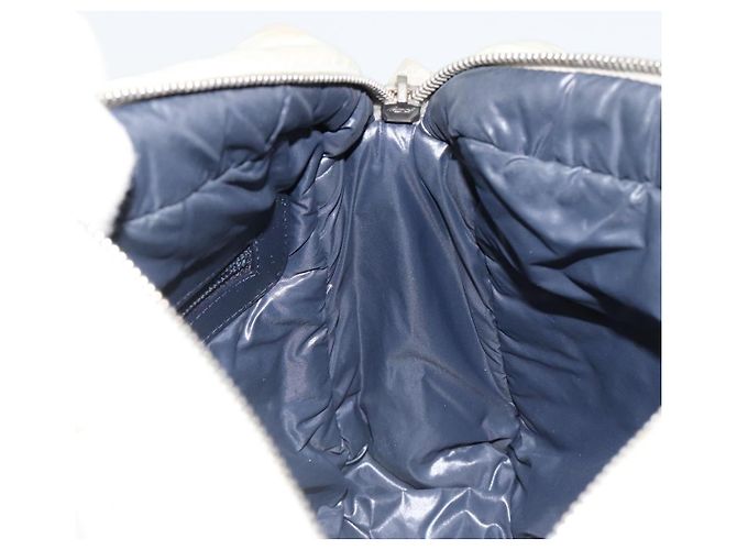Sac à bandoulière CHANEL Cococoon Nylon Gris Argent CC Auth 185165A Marron Argenté - vue 22