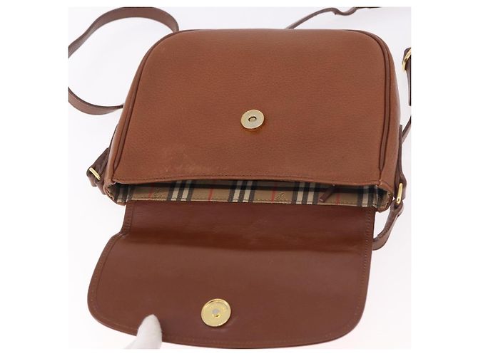 Borsa a tracolla Burberry in pelle marrone oro Auth ep14756 D'oro - vista 10