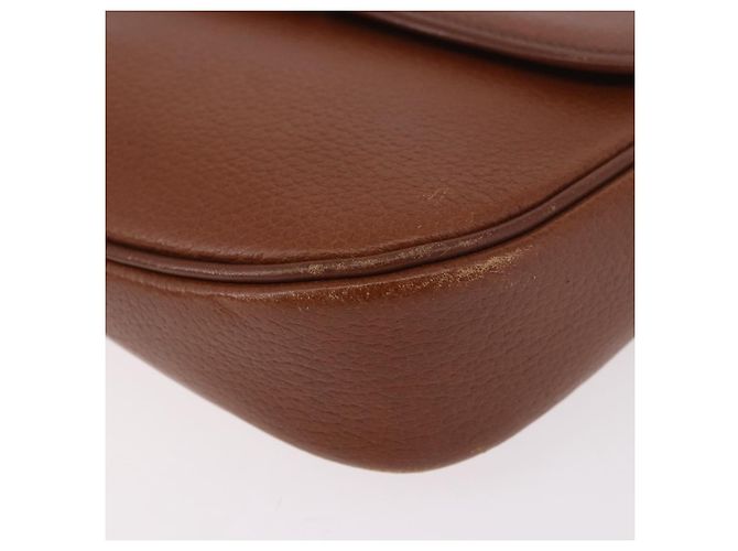 Borsa a tracolla Burberry in pelle marrone oro Auth ep14756 D'oro - vista 14