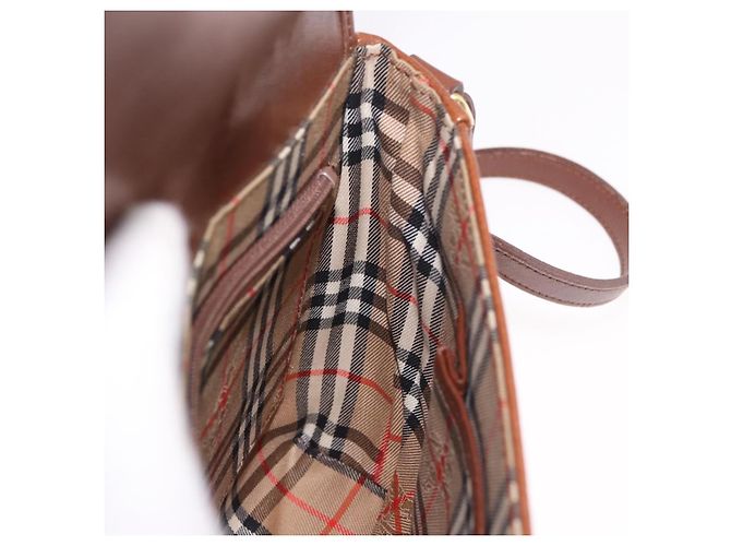 Borsa a tracolla Burberry in pelle marrone oro Auth ep14756 D'oro - vista 18