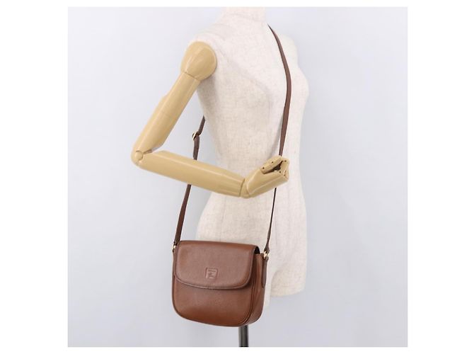 Borsa a tracolla Burberry in pelle marrone oro Auth ep14756 D'oro - vista 21