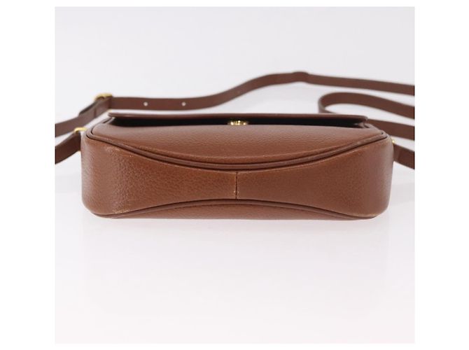 Borsa a tracolla Burberry in pelle marrone oro Auth ep14756 D'oro - vista 5