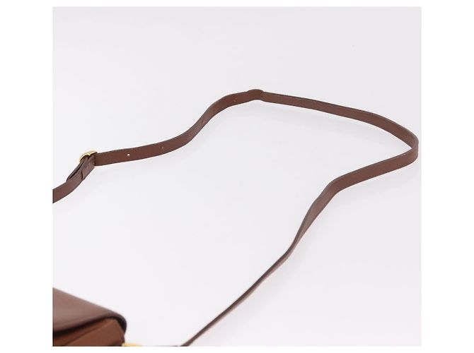 Borsa a tracolla Burberry in pelle marrone oro Auth ep14756 D'oro - vista 8