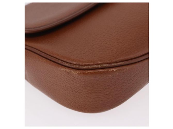 Borsa a tracolla Burberry in pelle marrone oro Auth ep14756 D'oro - vista 9