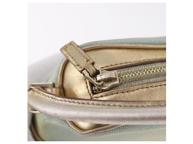 Borsa GUCCI in tela e pelle azzurro chiaro 039 1133 Auth 184368A Blu chiaro - vista 10