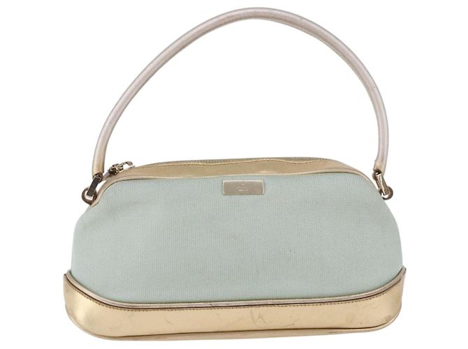 Borsa GUCCI in tela e pelle azzurro chiaro 039 1133 Auth 184368A Blu chiaro - vista 13