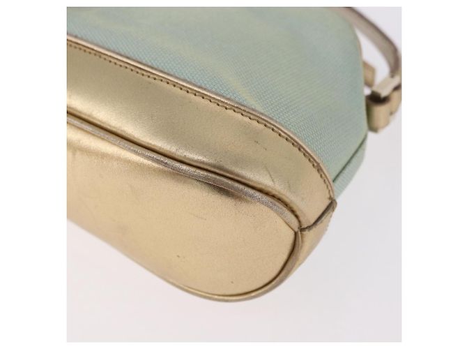 Borsa GUCCI in tela e pelle azzurro chiaro 039 1133 Auth 184368A Blu chiaro - vista 16