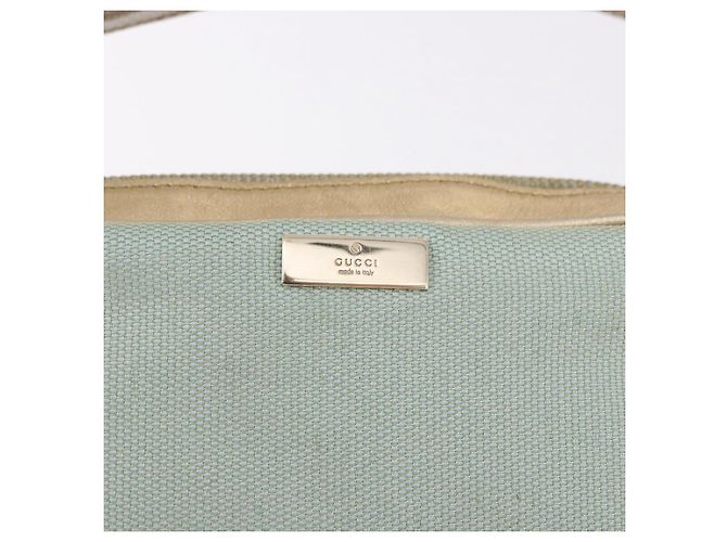 Borsa GUCCI in tela e pelle azzurro chiaro 039 1133 Auth 184368A Blu chiaro - vista 17
