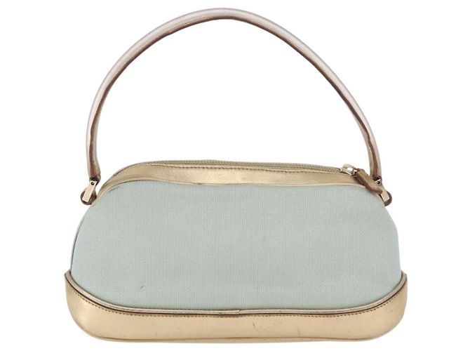 Borsa GUCCI in tela e pelle azzurro chiaro 039 1133 Auth 184368A Blu chiaro - vista 2