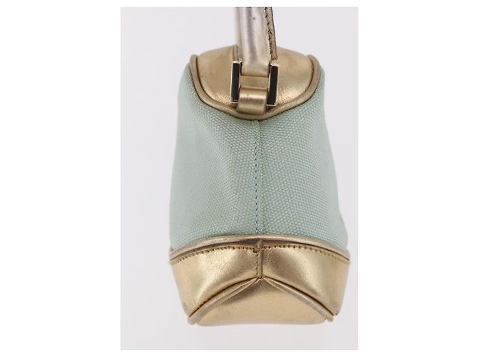Borsa GUCCI in tela e pelle azzurro chiaro 039 1133 Auth 184368A Blu chiaro - vista 3