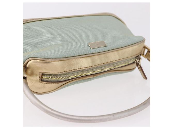Borsa GUCCI in tela e pelle azzurro chiaro 039 1133 Auth 184368A Blu chiaro - vista 6