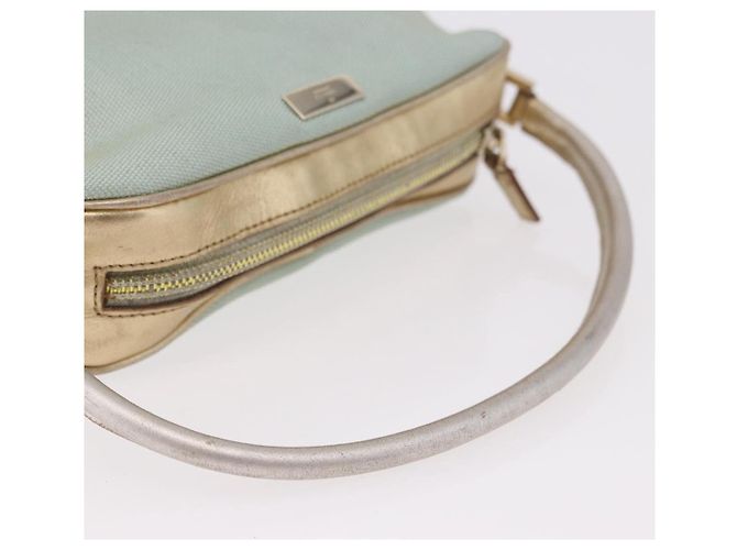 Borsa GUCCI in tela e pelle azzurro chiaro 039 1133 Auth 184368A Blu chiaro - vista 7