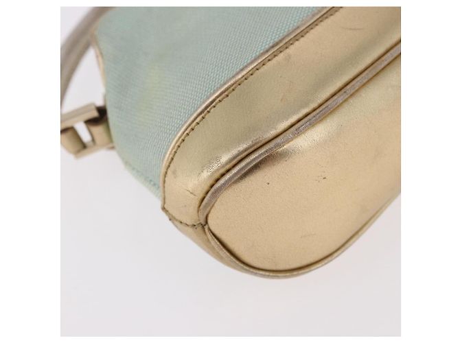 Borsa GUCCI in tela e pelle azzurro chiaro 039 1133 Auth 184368A Blu chiaro - vista 9