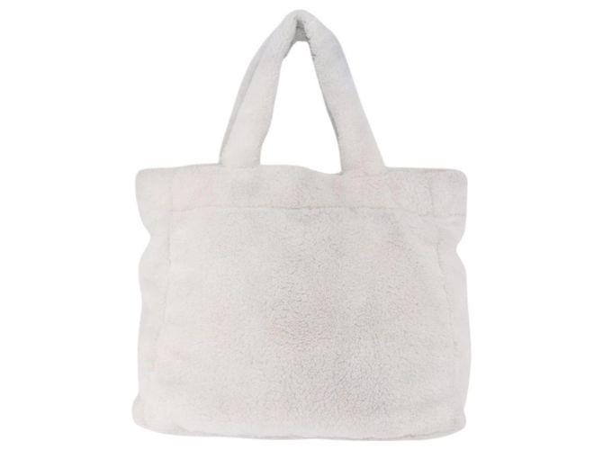 Borsa Tote PRADA Pile White Silver Auth 184897V Argento Bianco - vista 2
