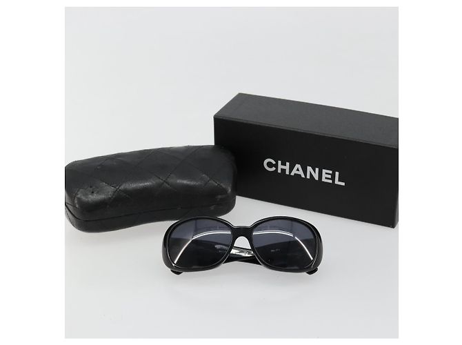 Occhiali da sole CHANEL Camelia in plastica Nero CC Auth BA13438 - vista 12
