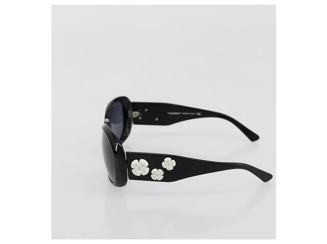 Occhiali da sole CHANEL Camelia in plastica Nero CC Auth BA13438 - vista 3