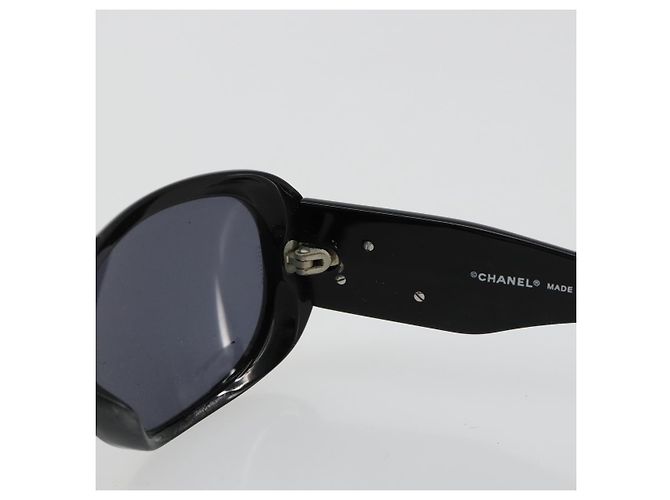 Occhiali da sole CHANEL Camelia in plastica Nero CC Auth BA13438 - vista 9