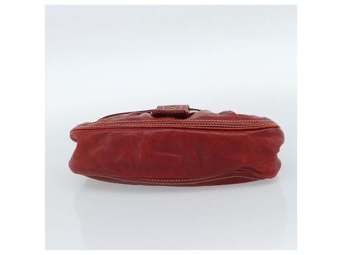 Céline Borsa a Spalla CELINE in Pelle Rossa Oro Auth 185150 Rosso D'oro - vista 5