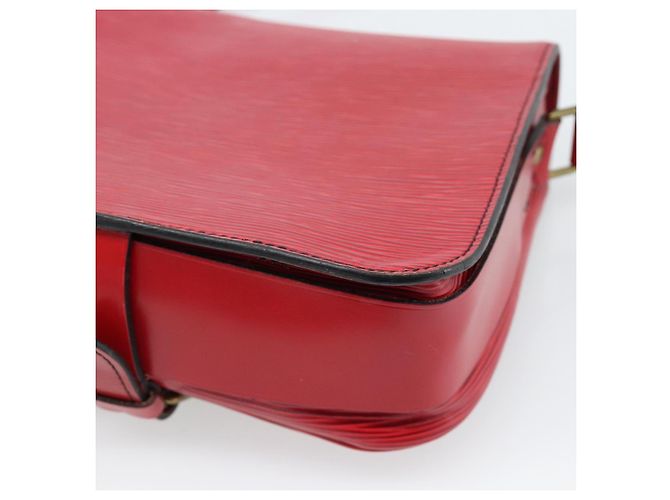 Borsa a Spalla LOUIS VUITTON Epi Cartouchiere MM Rossa M52247 LV Auth ep14826 Rosso - vista 16