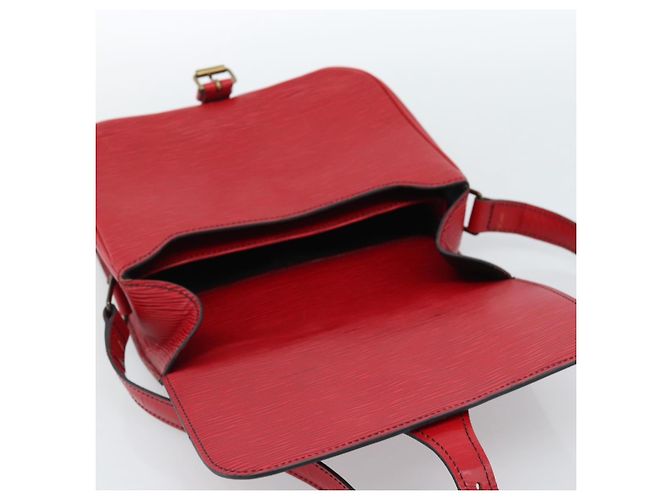 Borsa a Spalla LOUIS VUITTON Epi Cartouchiere MM Rossa M52247 LV Auth ep14826 Rosso - vista 19